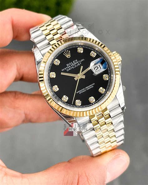 rolex datejust 2 black dial gold|rolex datejust 36mm black.